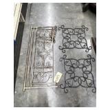 3 Pcs - Metal Pot Hanger 35"x17" & Wall Dï¿½cor