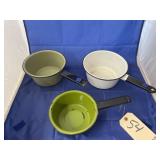 3 Pcs - Enameled Cook Pans