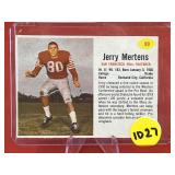 1962 Post Football Card Jerry Mertens