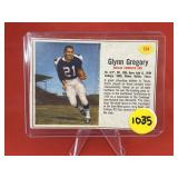 1962 Post Football Card Glynn Gregory