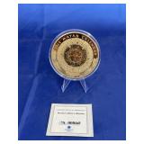 24K Plated Myan Calendar Coin