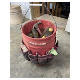 Tool Pouch Bucket w/Hammers - Hatchet