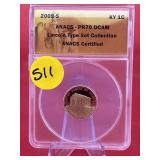 2009-S Anacs Penny PR70 D Cam
