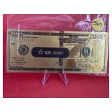 24K Gold Foil Dollar