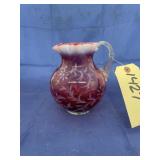 Pink Glass Pitcher