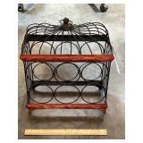 Metal Wine Rack - 6 Bottle Holder 13"x6"x14"