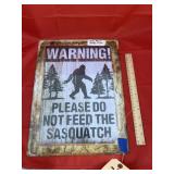 Metal Single Sided Big Foot Sign 12"x16"