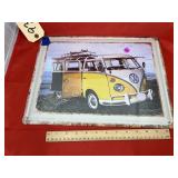 Metal Single Sided VW Bus Sign 12"x16"