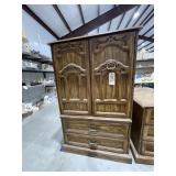 Wood 2-Drawer Armoire 37'L x 19'W x 58'H