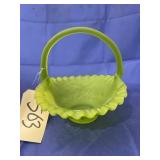 Green Glass Basket