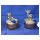 2 - Glass Powder Dishes