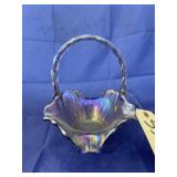 Fenton Purple Iridescent Basket