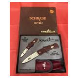Schrade gift set 2 pc Mac Knife set