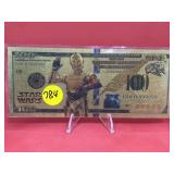 Star Wars $100 Gold Foil Note