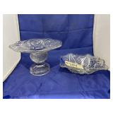 Clear Glass Bowl & Serving Stand