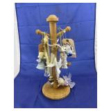 Wood Mug Tree w/Assorted Ornaments