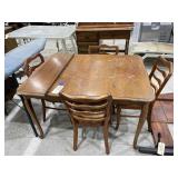 Wooden Dining Table 48'L x 36'W w/Leaf 10'