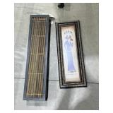 Metal Wall Shelf 28'L & Framed Wall Dï¿½cor