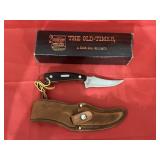 Old Timer Straight Blade Knife w/sheath