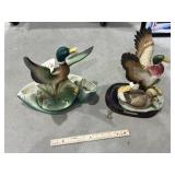 Porcelain Mallard Planter & Duck Statue