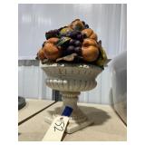 Porcelain Decorative Fruit Bowl w/Fruit