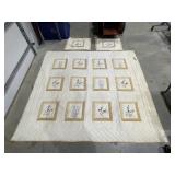 Machine Stitched Bedspread - Pillow Covers