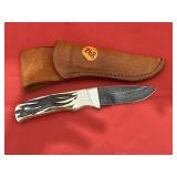 Bear & Son straight blade knife w/sheath