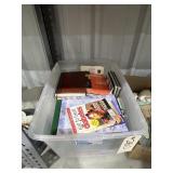 Assorted Books in Plastic Bin - Gardening