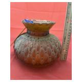 Amber Glass Lamp Shade 7'Dia at bottom