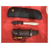 CFK Punisher Straight Blade knife in sheath w/shar