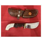 Russell Ridge Skinner Straight Blade Knife w/sheat
