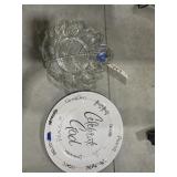Clear Glass Leaf Tray - Religious Serving Tray