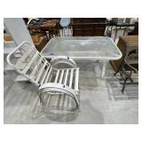Glass Topped Patio Table w/2 Chairs