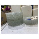 Pile of Clear Glass Saucers & Snack Plates