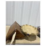 Wooden Wall Shelf & Fruit Bowl