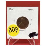 1951 Wheat Cent
