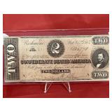1864 Feb 17th Series Two Dollar Confederate States