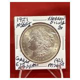 1921 Morgan Silver Dollar Great Eye Appeal MS65+