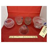 3 - Candle Hurricanes - Glass Candy Dish