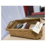 Woven Basket w/Assorted Pic Frames