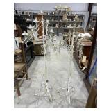 Pair Metal 7-Stick Adjustable Candelabras
