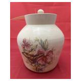 Painted Crock Canister w/Lid