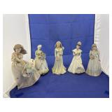 5 Pcs Assorted Porcelain Figures