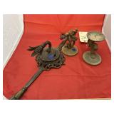 Cast Iron Candle Holder - Metal Wall Sconce