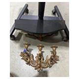 Wall Candle Holder & Wooden Wall Shelf 22'L