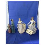 3 Pcs - Porcelain Lady Figures