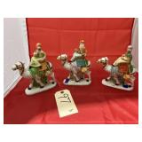 3 - Wise Men Porcelain Figures