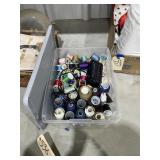 Assorted Thread in Plastic Bin w/Lid