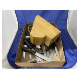 Box of Assorted Knives - Extension Cord & Block