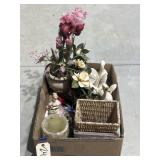 Wicker Basket - Small Wood Crate - Planters